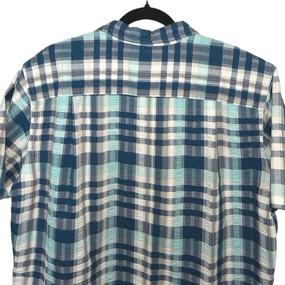 Patagonia Men’s Puckerware Short Sleeve Button Down Big Sur Blue Size Large - Picture 5 of 6